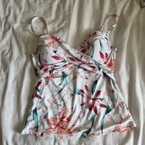 La Blanca Floral Camisole in Pink and Green Top